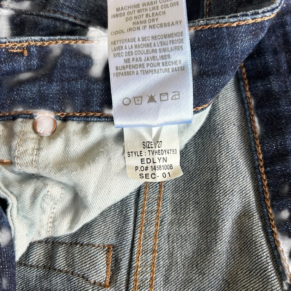 Joe's Jeans "Edlyn" Mid-Rise Dark Blue Denim Shorts Women's Size 27 (B7-1076) - Picture 11 of 12